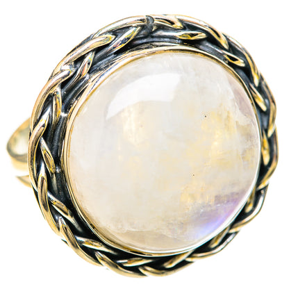 Rainbow Moonstone Rings handcrafted by Ana Silver Co - RING128581 - Photo 2