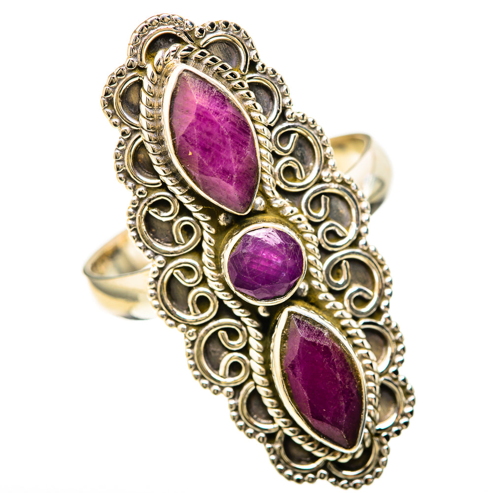 Red Sillimanite Rings handcrafted by Ana Silver Co - RING128599 - Photo 2