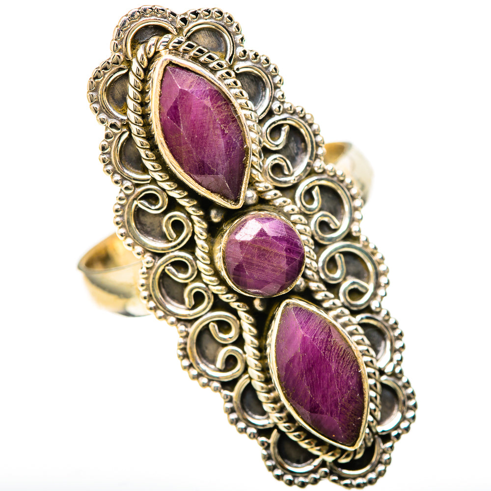 Red Sillimanite Rings handcrafted by Ana Silver Co - RING128615 - Photo 2