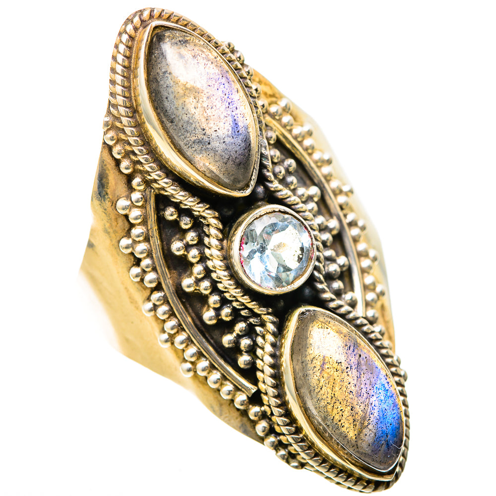 Labradorite Rings handcrafted by Ana Silver Co - RING128624 - Photo 2