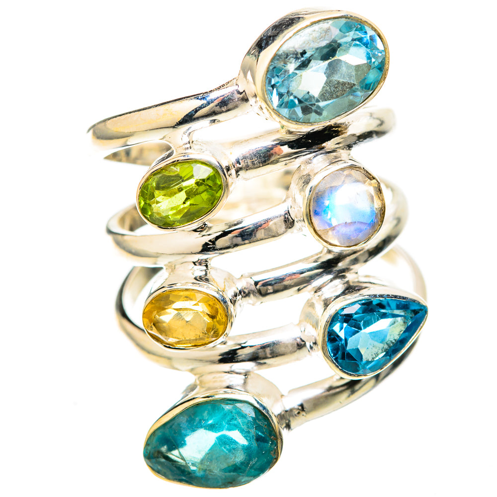 Blue Topaz Rings handcrafted by Ana Silver Co - RING128635 - Photo 2