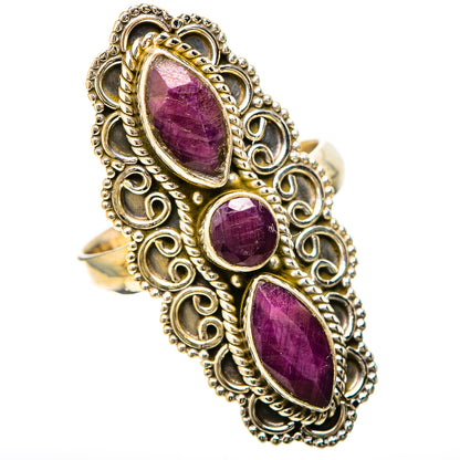 Red Sillimanite Rings handcrafted by Ana Silver Co - RING128645 - Photo 2