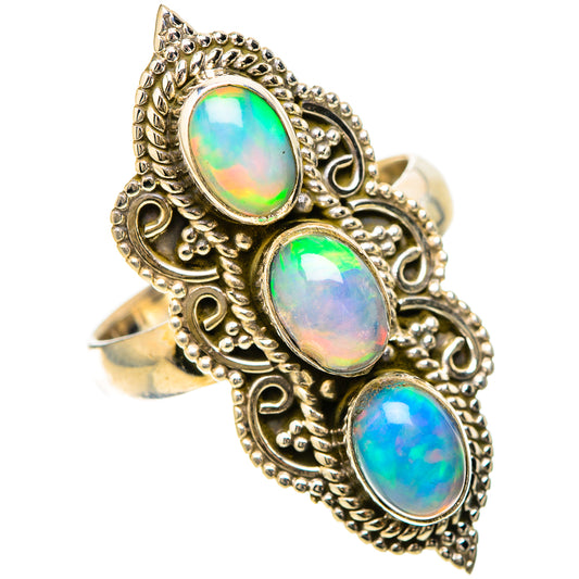 Ethiopian Opal Rings handcrafted by Ana Silver Co - RING128662 - Photo 2