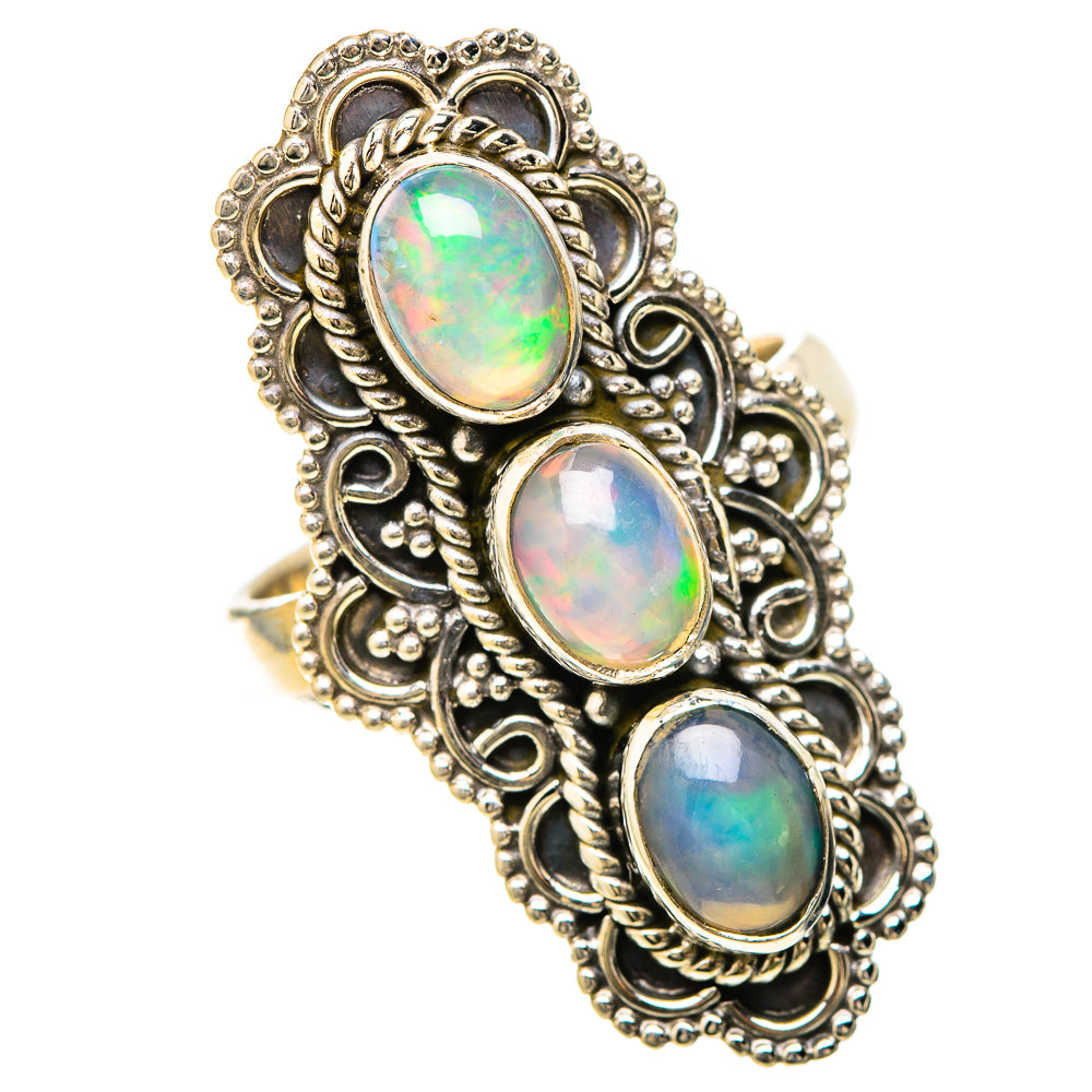 Ethiopian Opal Rings handcrafted by Ana Silver Co - RING128663 - Photo 2