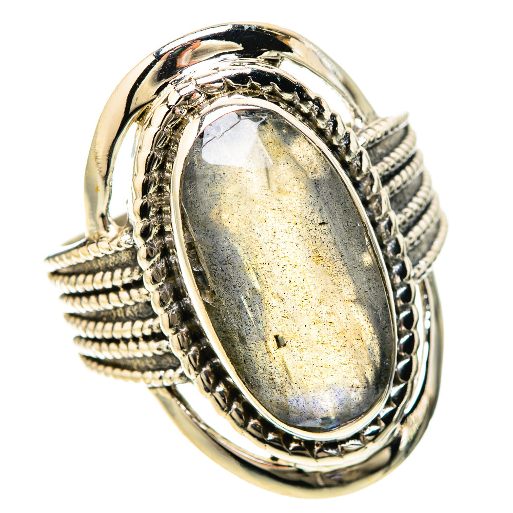 Labradorite Rings handcrafted by Ana Silver Co - RING128666 - Photo 2