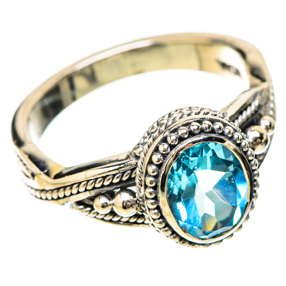 Blue Topaz Rings handcrafted by Ana Silver Co - RING128671 - Photo 2