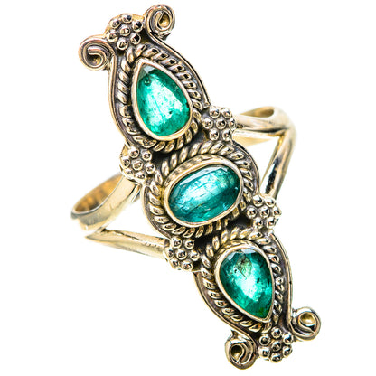 Zambian Emerald Rings handcrafted by Ana Silver Co - RING128673 - Photo 2