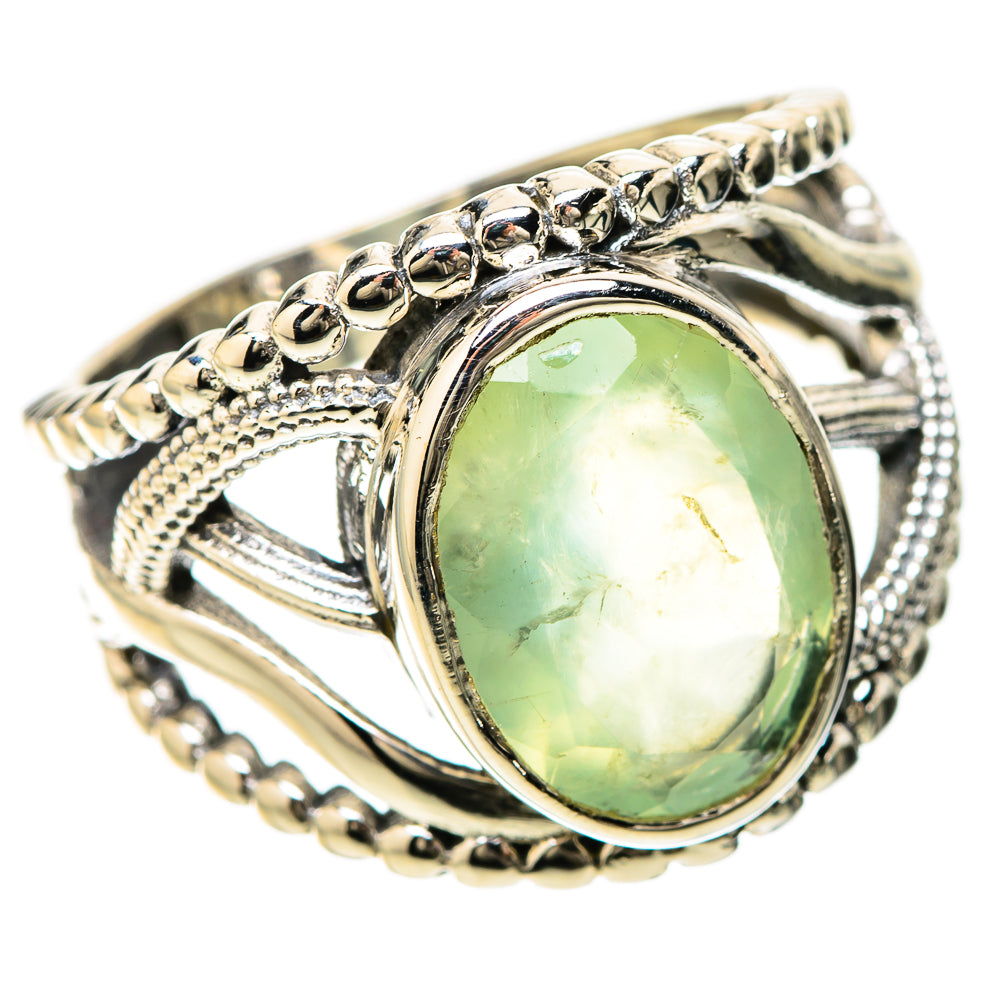 Prehnite Rings handcrafted by Ana Silver Co - RING128674 - Photo 2