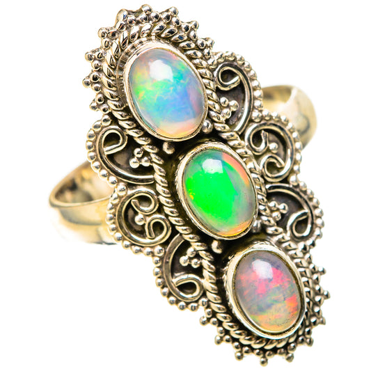 Ethiopian Opal Rings handcrafted by Ana Silver Co - RING128681 - Photo 2