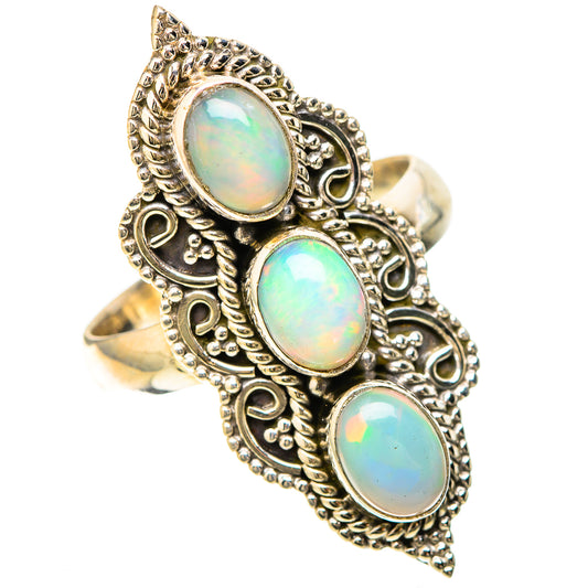 Ethiopian Opal Rings handcrafted by Ana Silver Co - RING128682 - Photo 2