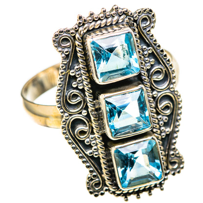 Blue Topaz Rings handcrafted by Ana Silver Co - RING128687 - Photo 2