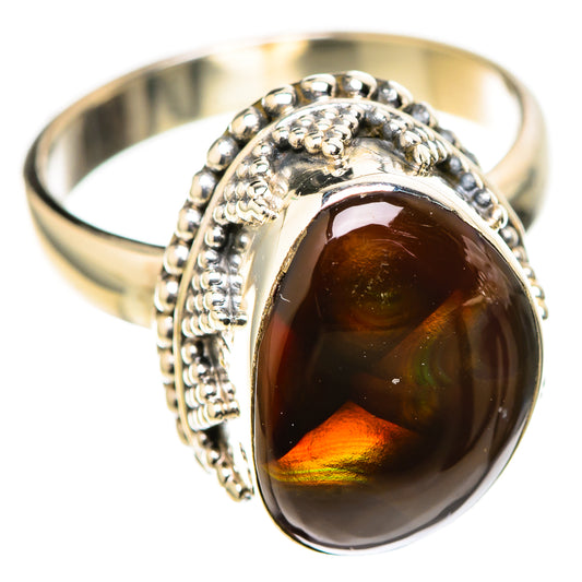 Mexican Fire Agate Rings handcrafted by Ana Silver Co - RING128694 - Photo 2
