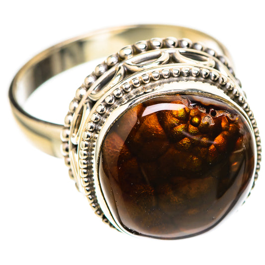 Mexican Fire Agate Rings handcrafted by Ana Silver Co - RING128695 - Photo 2