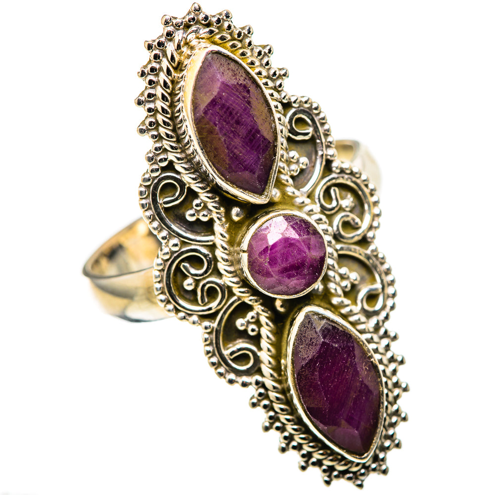 Red Sillimanite Rings handcrafted by Ana Silver Co - RING128697 - Photo 2