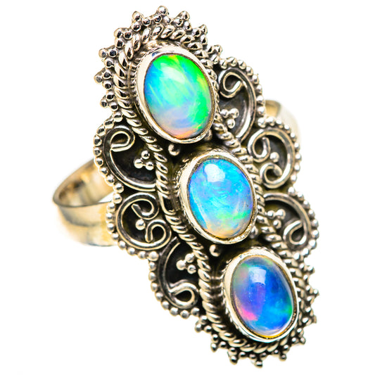 Ethiopian Opal Rings handcrafted by Ana Silver Co - RING128706 - Photo 2