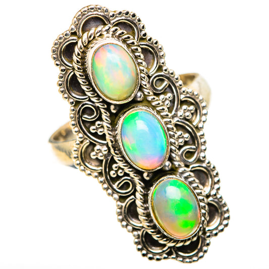 Ethiopian Opal Rings handcrafted by Ana Silver Co - RING128707 - Photo 2