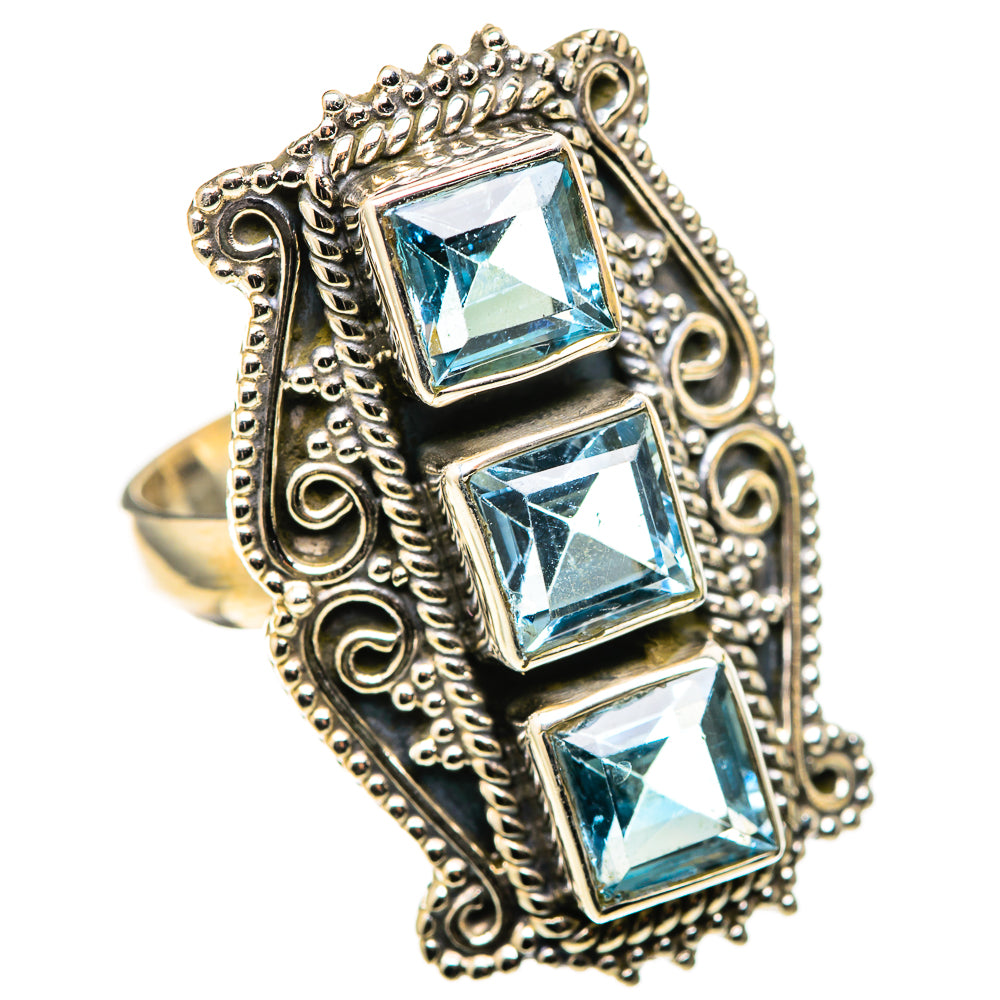 Blue Topaz Rings handcrafted by Ana Silver Co - RING128713 - Photo 2