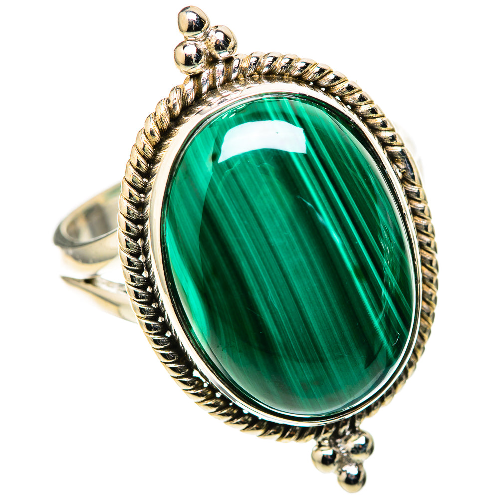 Malachite Rings handcrafted by Ana Silver Co - RING128717 - Photo 2
