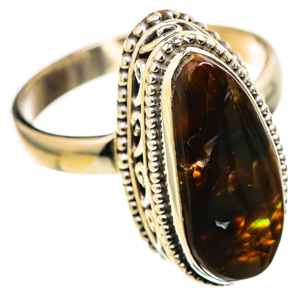 Mexican Fire Agate Rings handcrafted by Ana Silver Co - RING128720 - Photo 2