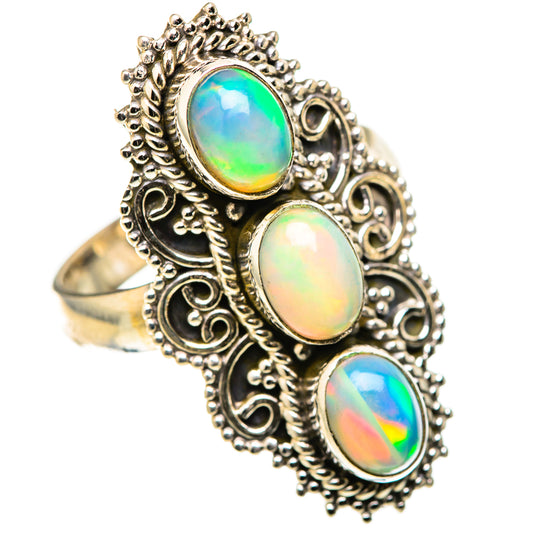 Ethiopian Opal Rings handcrafted by Ana Silver Co - RING128729 - Photo 2