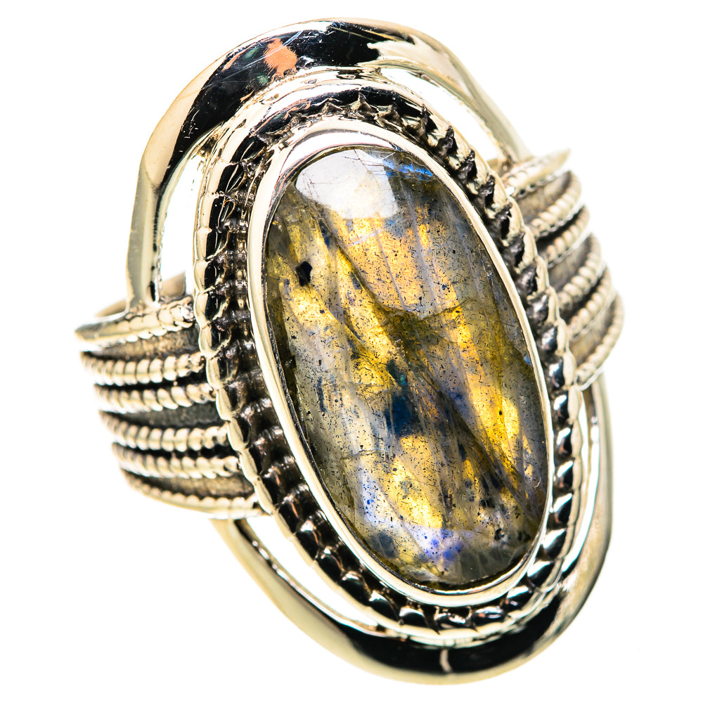 Labradorite Rings handcrafted by Ana Silver Co - RING128736 - Photo 2