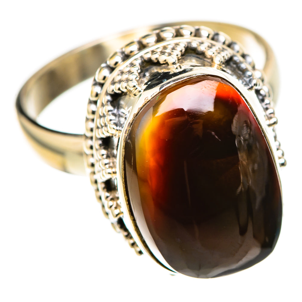 Mexican Fire Agate Rings handcrafted by Ana Silver Co - RING128742 - Photo 2