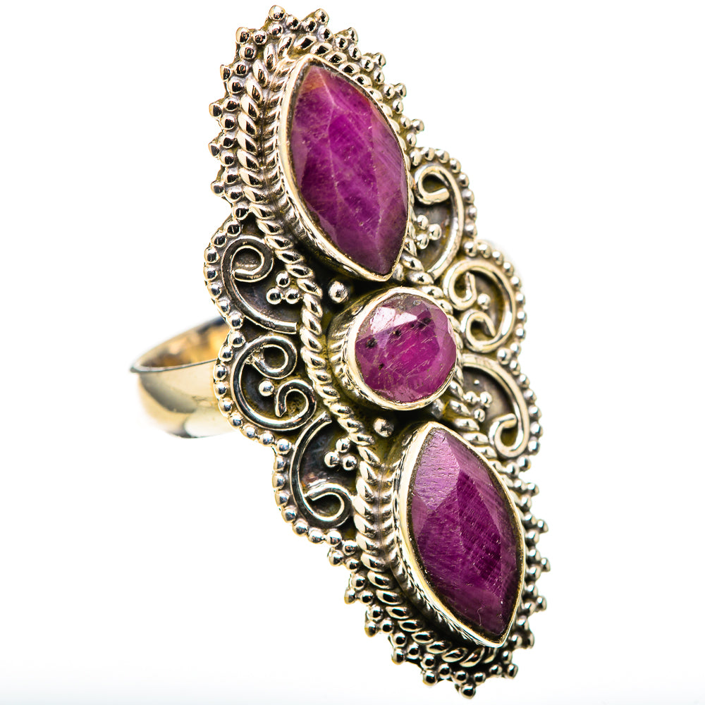 Red Sillimanite Rings handcrafted by Ana Silver Co - RING128743 - Photo 2