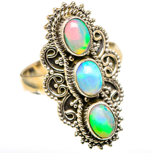 Ethiopian Opal Rings handcrafted by Ana Silver Co - RING128751 - Photo 2