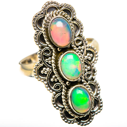 Ethiopian Opal Rings handcrafted by Ana Silver Co - RING128752 - Photo 2