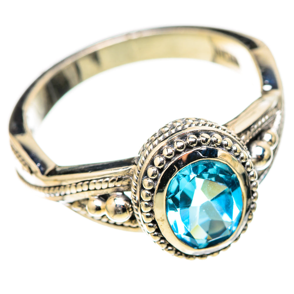 Blue Topaz Rings handcrafted by Ana Silver Co - RING128762 - Photo 2