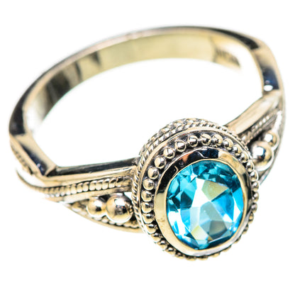 Blue Topaz Rings handcrafted by Ana Silver Co - RING128762 - Photo 2
