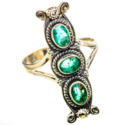Zambian Emerald Rings handcrafted by Ana Silver Co - RING128763 - Photo 2