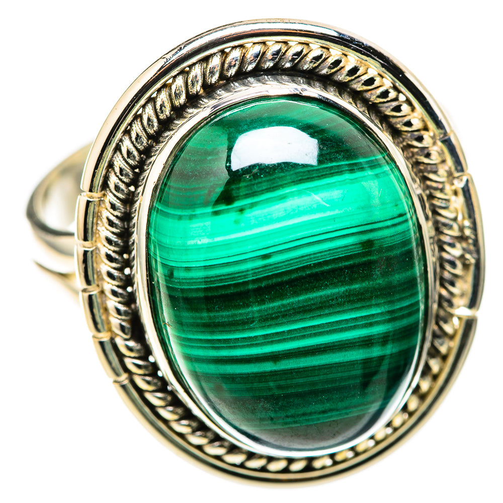 Malachite Rings handcrafted by Ana Silver Co - RING128764 - Photo 2