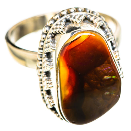 Mexican Fire Agate Rings handcrafted by Ana Silver Co - RING128766 - Photo 2