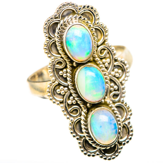 Ethiopian Opal Rings handcrafted by Ana Silver Co - RING128777 - Photo 2