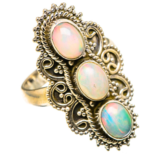 Ethiopian Opal Rings handcrafted by Ana Silver Co - RING128778 - Photo 2