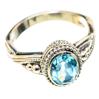 Blue Topaz Rings handcrafted by Ana Silver Co - RING128785 - Photo 2