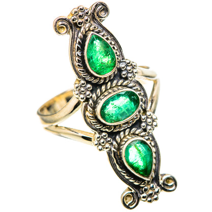 Zambian Emerald Rings handcrafted by Ana Silver Co - RING128789 - Photo 2