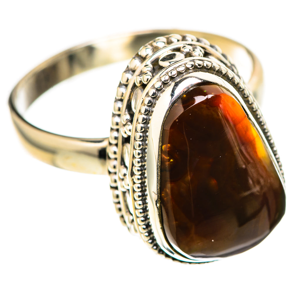 Mexican Fire Agate Rings handcrafted by Ana Silver Co - RING128790 - Photo 2