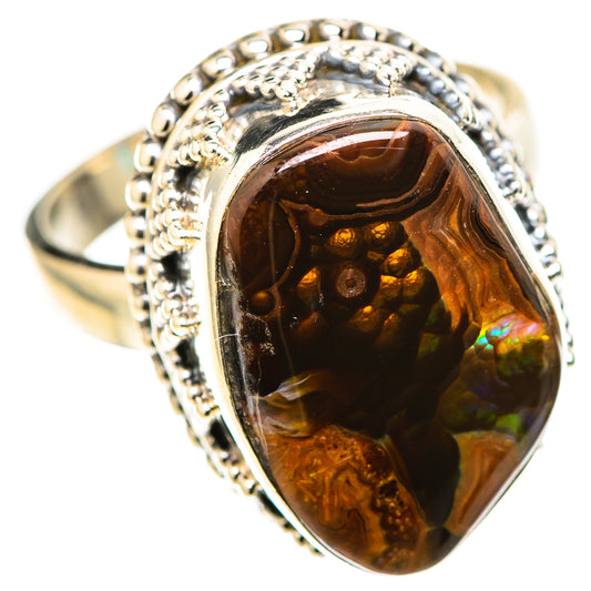 Mexican Fire Agate Rings handcrafted by Ana Silver Co - RING128791 - Photo 2