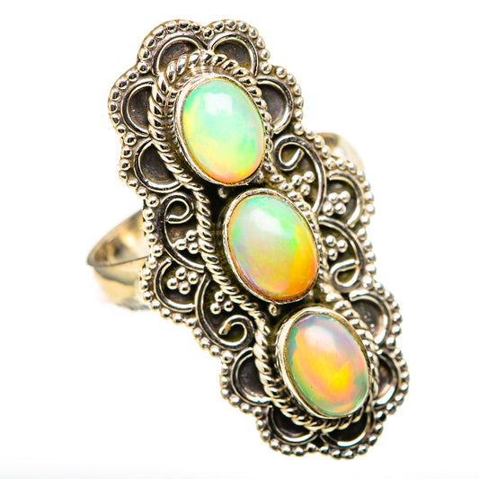 Ethiopian Opal Rings handcrafted by Ana Silver Co - RING128798 - Photo 2