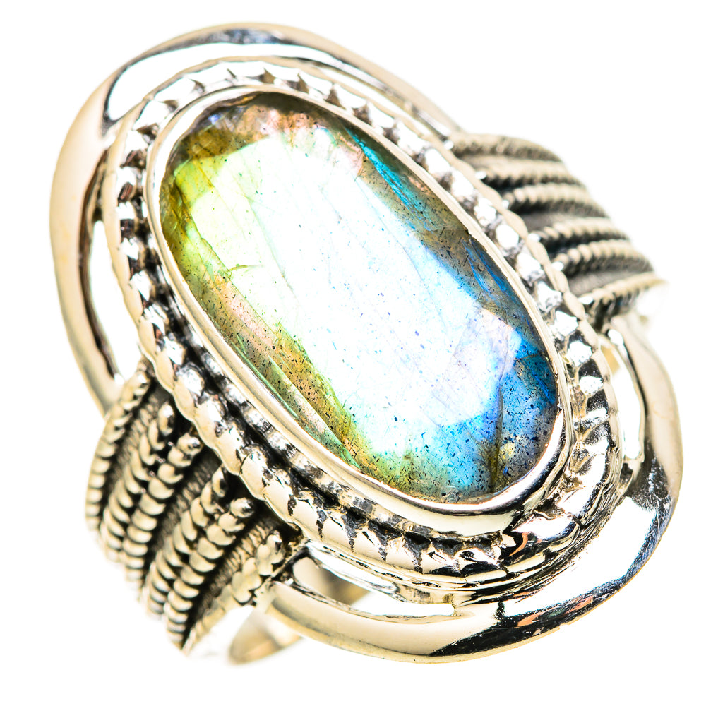 Labradorite Rings handcrafted by Ana Silver Co - RING128806 - Photo 2