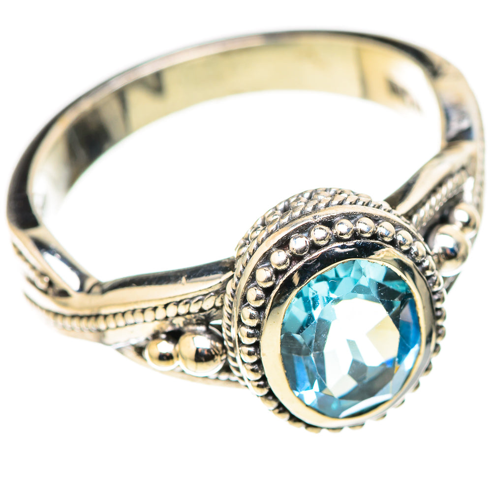 Blue Topaz Rings handcrafted by Ana Silver Co - RING128808 - Photo 2
