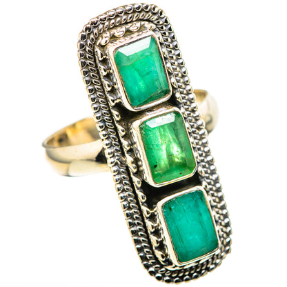 Zambian Emerald Rings handcrafted by Ana Silver Co - RING128811 - Photo 2