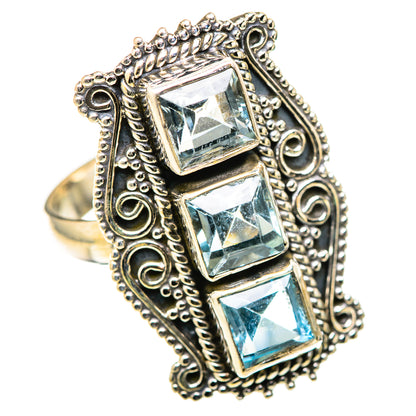 Blue Topaz Rings handcrafted by Ana Silver Co - RING128828 - Photo 2