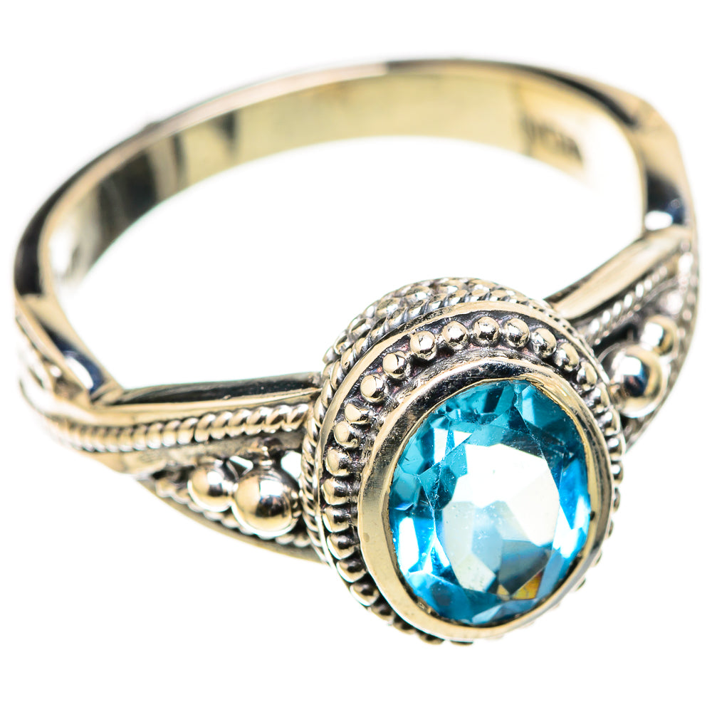 Blue Topaz Rings handcrafted by Ana Silver Co - RING128830 - Photo 2