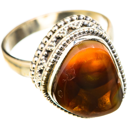 Mexican Fire Agate Rings handcrafted by Ana Silver Co - RING128836 - Photo 2