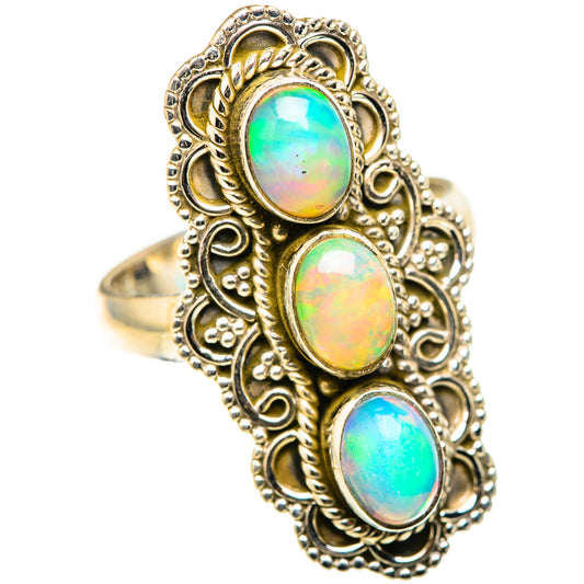 Ethiopian Opal Rings handcrafted by Ana Silver Co - RING128842 - Photo 2