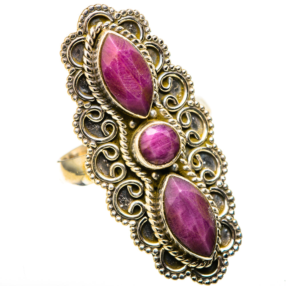 Red Sillimanite Rings handcrafted by Ana Silver Co - RING128853 - Photo 2
