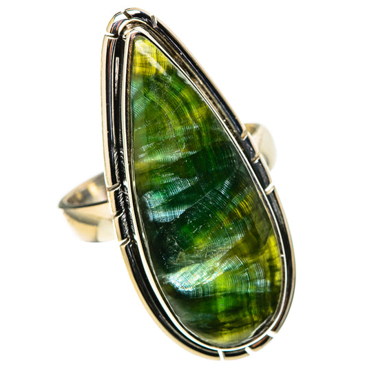 Seraphinite Rings handcrafted by Ana Silver Co - RING128862 - Photo 2